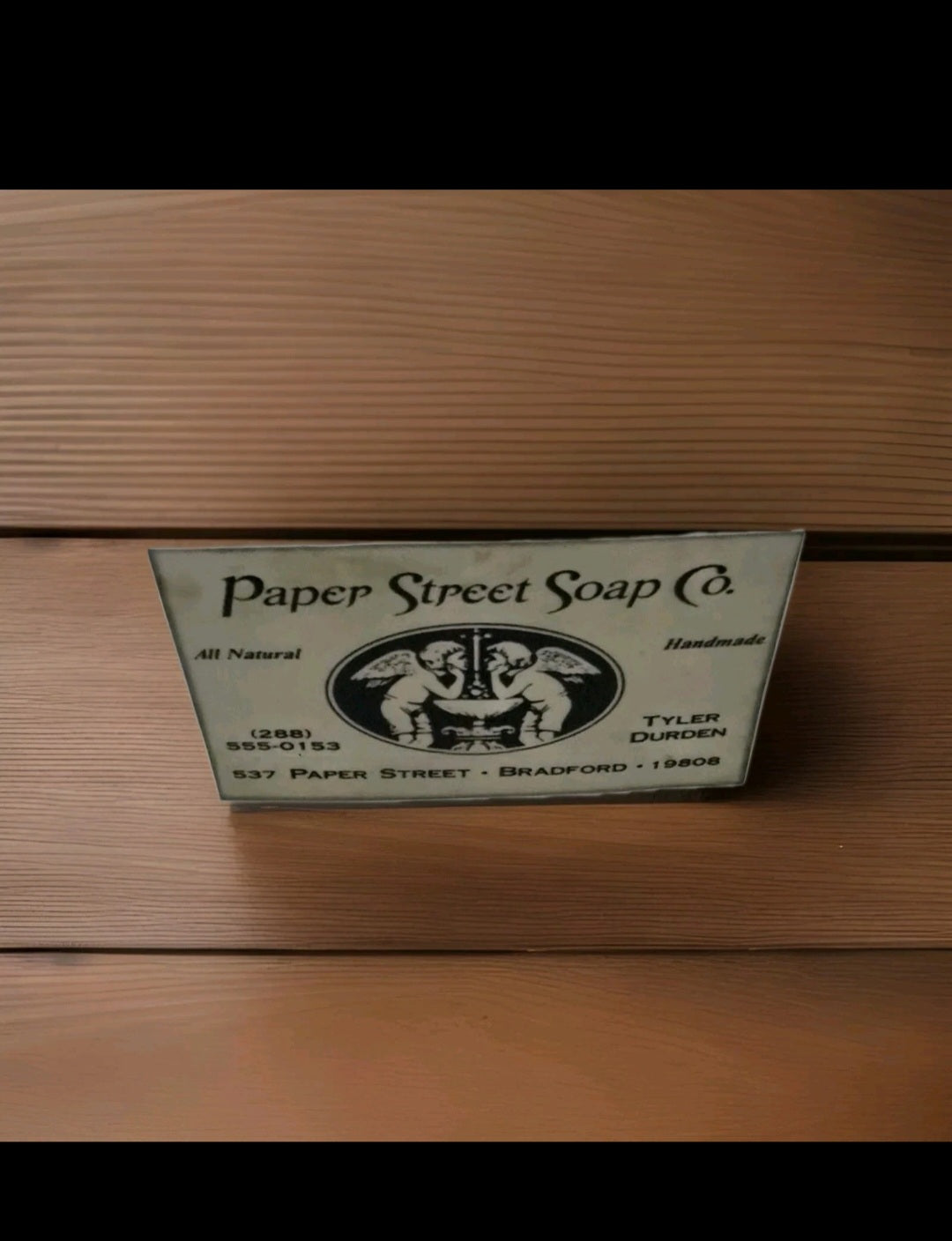 Replica business card from the movie fight club